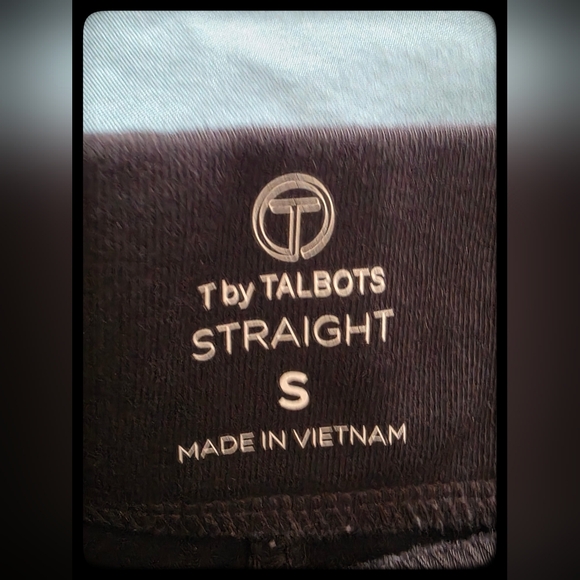 T By Talbots Women's Straight Leg Pants Cotton / Spandex Blend Black Size Small - Picture 5 of 7